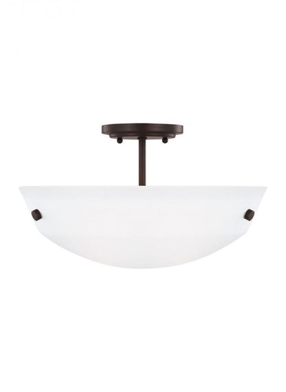 Generation Lighting Kerrville Two Light Semi-Flush Convertible Penda Bronze