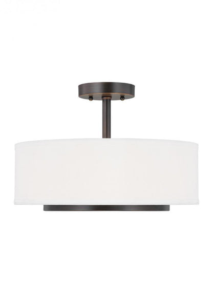 Generation Lighting Nance Two Light Semi-Flush Convertible Pendant Bronze