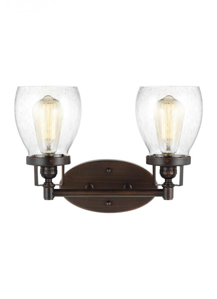 Generation Lighting Belton Two Light Wall / Bath Midnight Black
