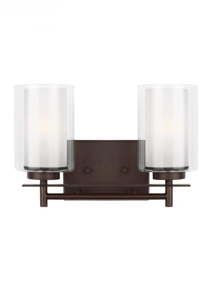 Generation Lighting Elmwood Park Two Light Wall / Bath Bronze