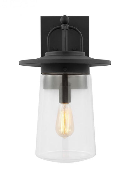 Generation Lighting Tybee Large One Light Outdoor Wall Lantern Black