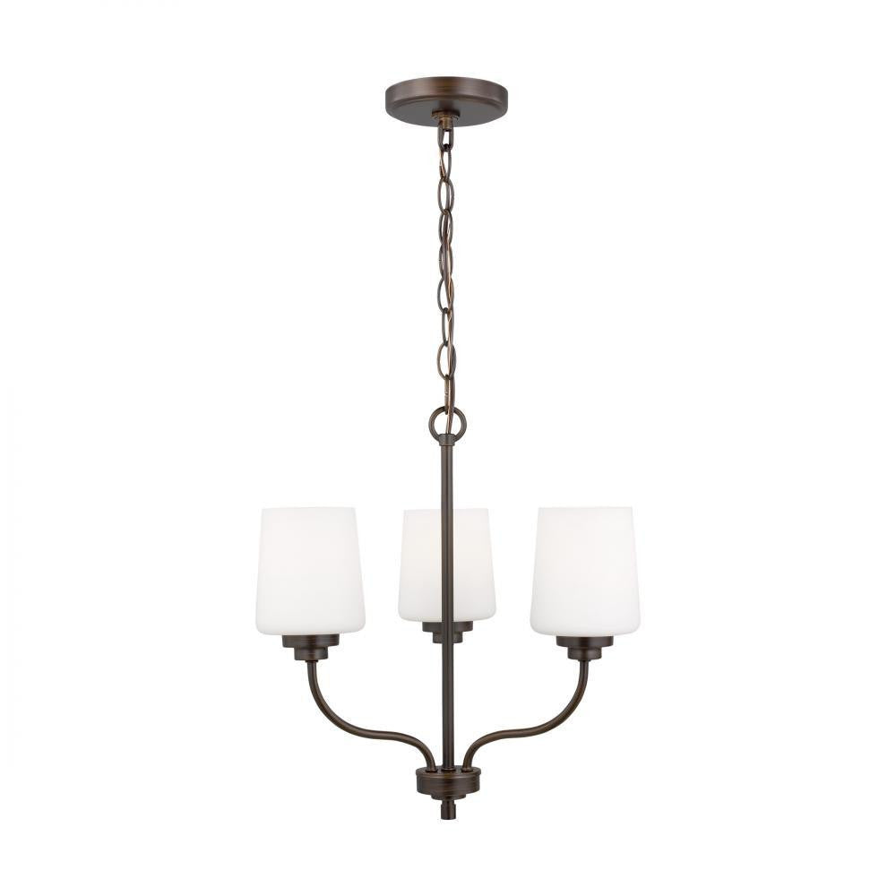 Generation Lighting Windom Three Light Chandelier Bronze