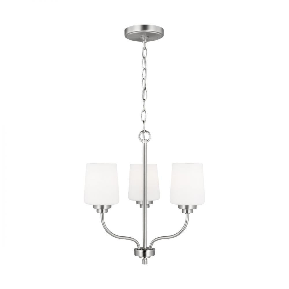 Generation Lighting Windom Three Light Chandelier Brushed Nickel