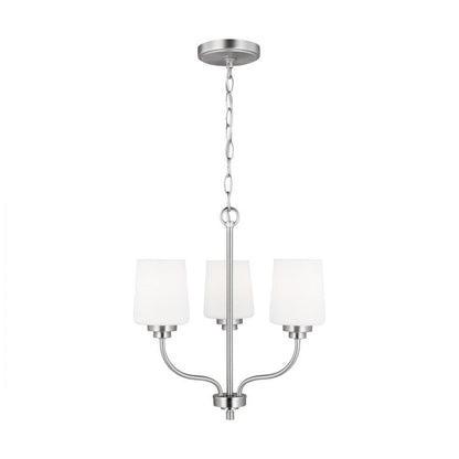 Generation Lighting Windom Three Light Chandelier Brushed Nickel