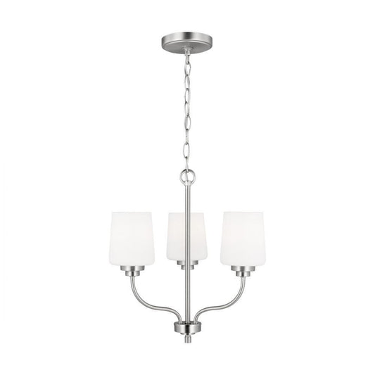 Generation Lighting Windom Three Light Chandelier Brushed Nickel