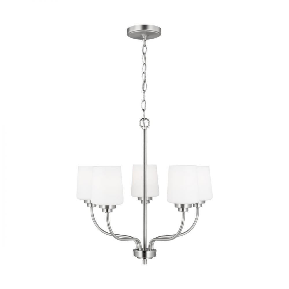 Generation Lighting Windom Five Light Chandelier Brushed Nickel