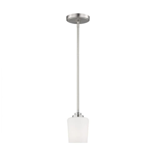 Generation Lighting Windom One Light Mini-Pendant Brushed Nickel
