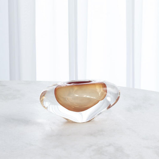 Global Views Abstract Bean Small Persimmon Vase