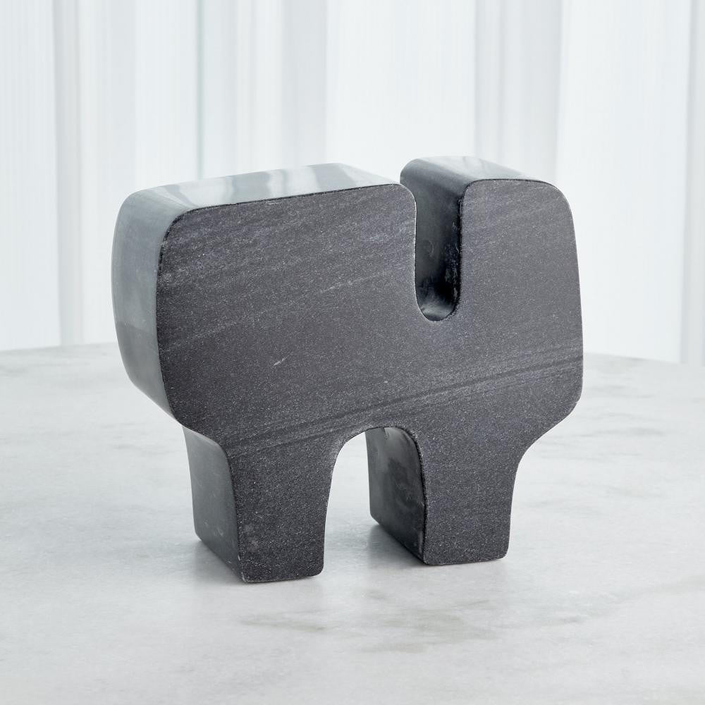 Global Views Abstract Black Bheslana Marble Sculpture