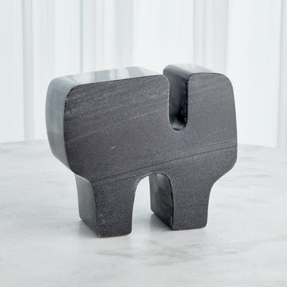 Global Views Abstract Black Bheslana Marble Sculpture