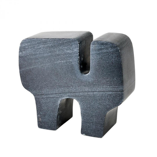 Global Views Abstract Black Bheslana Marble Sculpture