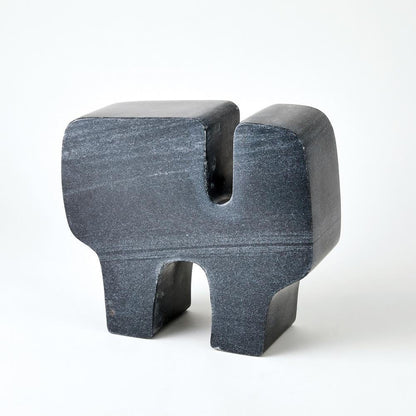 Global Views Abstract Black Bheslana Marble Sculpture