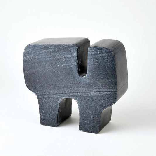 Global Views Abstract Black Bheslana Marble Sculpture