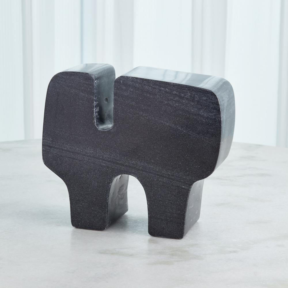 Global Views Abstract Black Bheslana Marble Sculpture