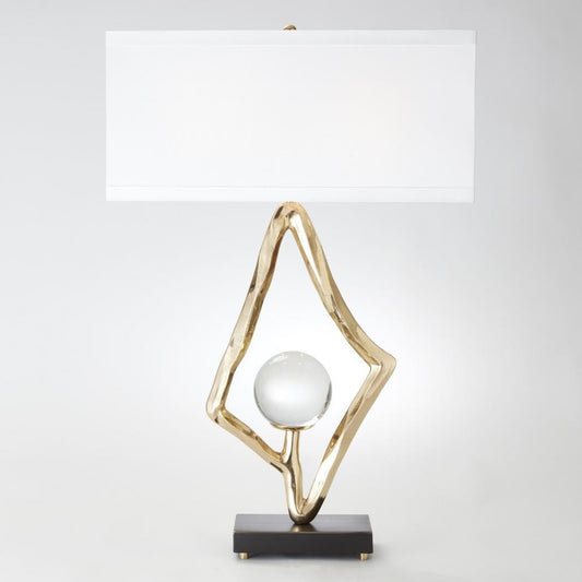Global Views Abstract Table Lamp with 6" Crystal Sphere