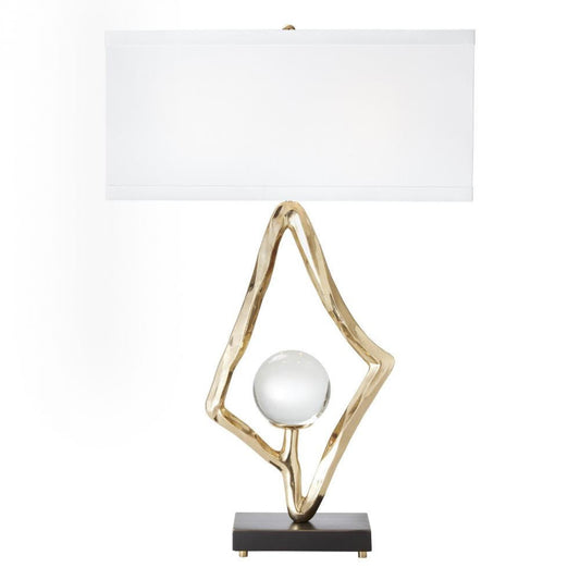 Global Views Abstract Table Lamp with 6" Crystal Sphere