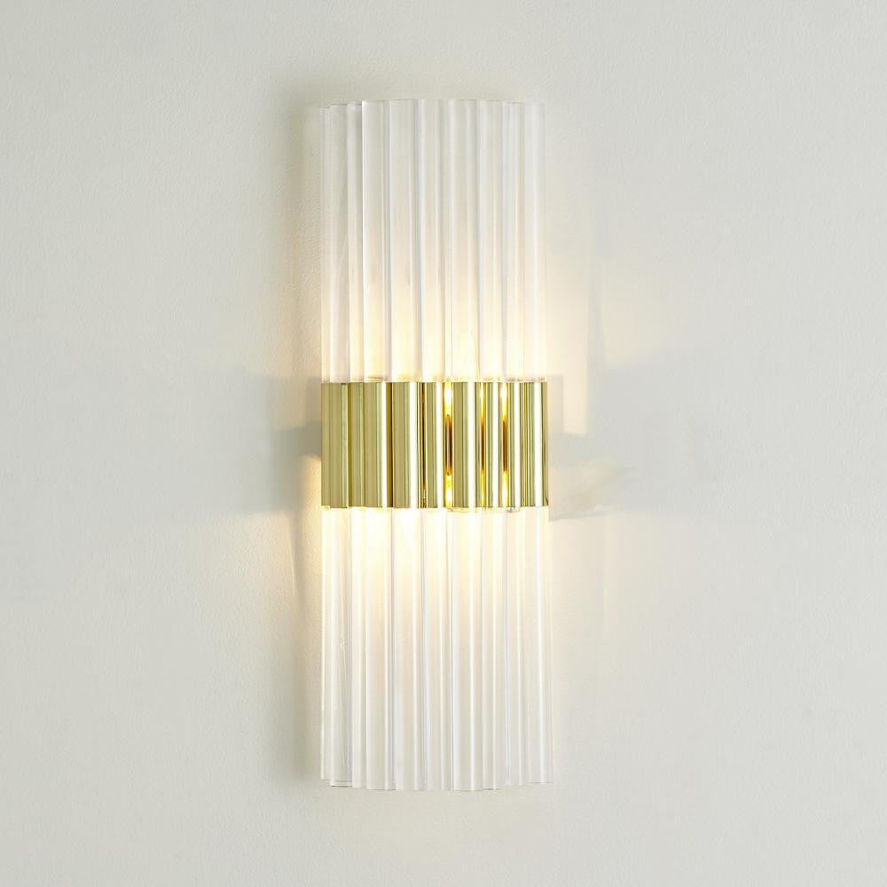 Global Views Acrylic Brass Wall Sconce HW
