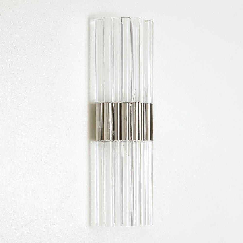 Global Views Acrylic Nickel Wall Sconce HW