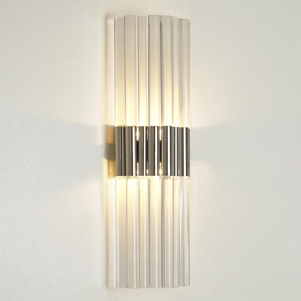 Global Views Acrylic Nickel Wall Sconce HW