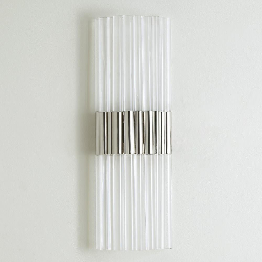 Global Views Acrylic Nickel Wall Sconce HW