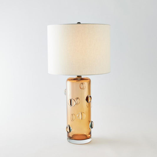 Global Views Amber Glass Table Lamp