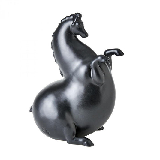 Global Views Andalusian Horse Matte Black Sculpture