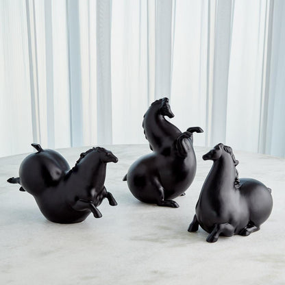 Global Views Andalusian Horse Matte Black Sculpture