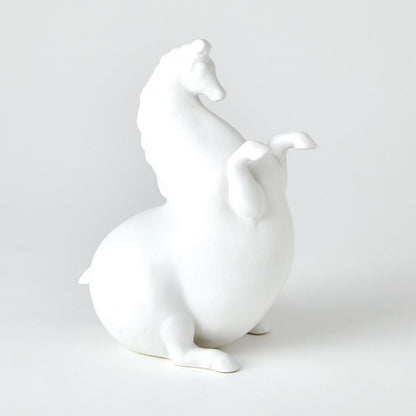 Global Views Andalusian Horse Matte White Sculpture