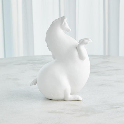 Global Views Andalusian Horse Matte White Sculpture