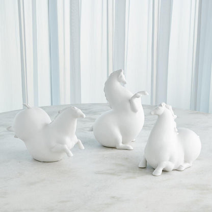 Global Views Andalusian Horse Matte White Sculpture