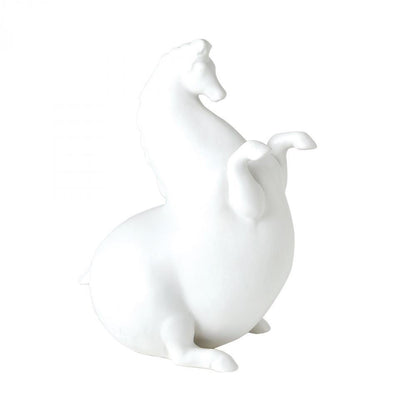 Global Views Andalusian Horse Matte White Sculpture