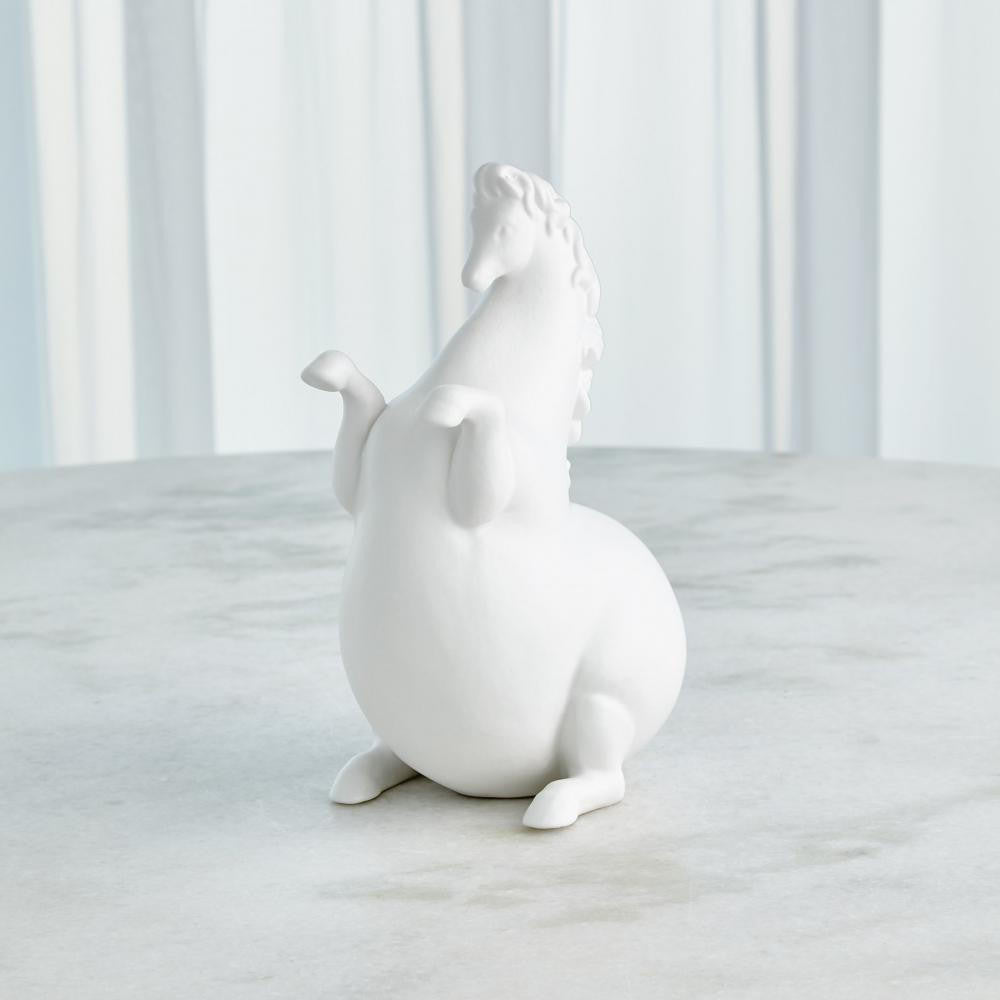 Global Views Andalusian Horse Matte White Sculpture