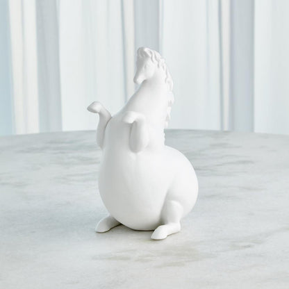 Global Views Andalusian Horse Matte White Sculpture