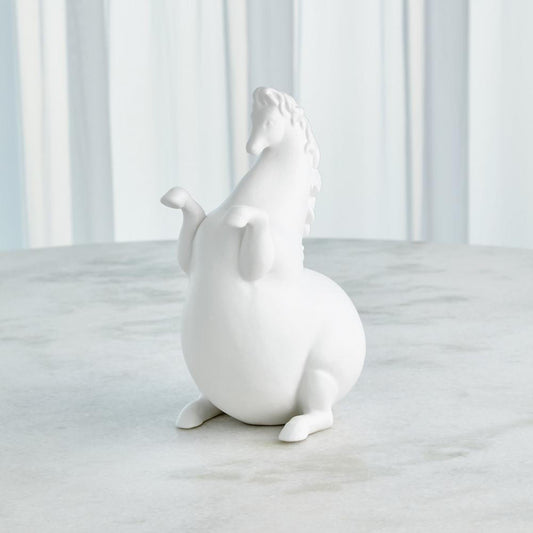 Global Views Andalusian Horse Matte White Sculpture