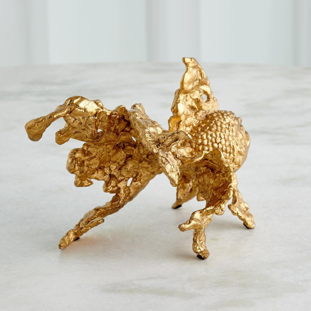 Global Views Angelfish Gold Leaf Sculpture