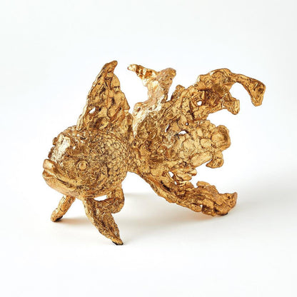 Global Views Angelfish Gold Leaf Sculpture