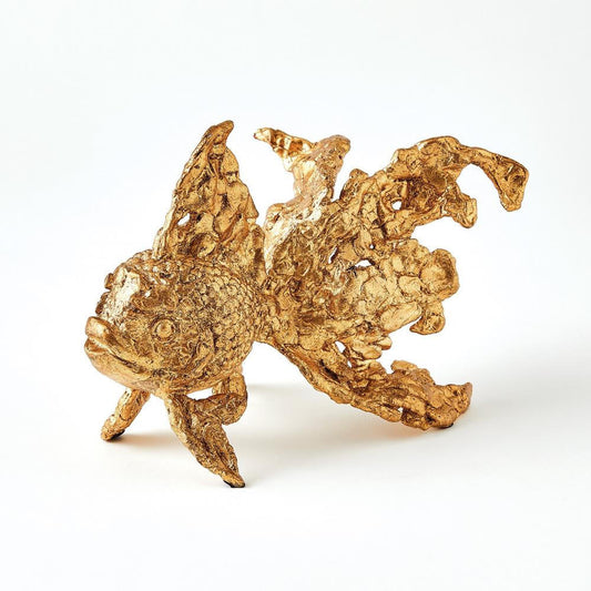 Global Views Angelfish Gold Leaf Sculpture