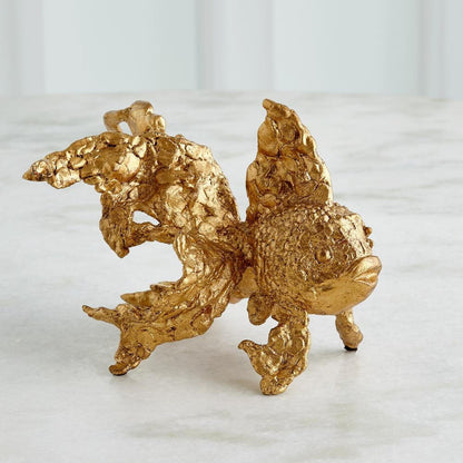 Global Views Angelfish Gold Leaf Sculpture