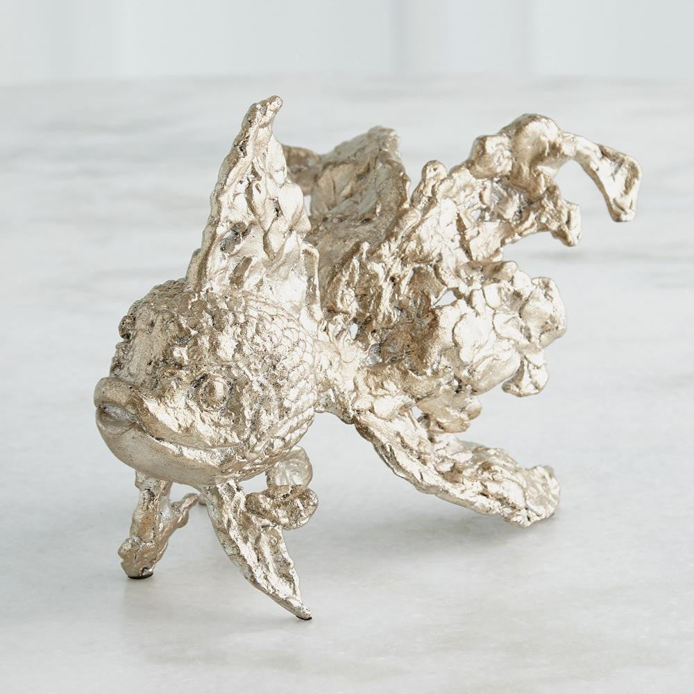 Global Views Angelfish Silver Leaf Sculpture