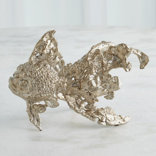 Global Views Angelfish Silver Leaf Sculpture