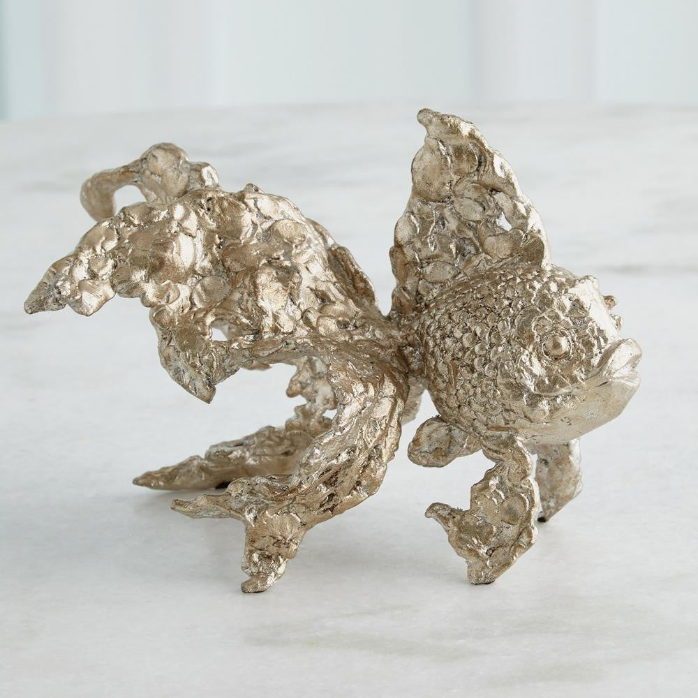 Global Views Angelfish Silver Leaf Sculpture