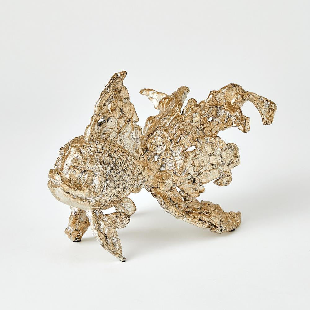 Global Views Angelfish Silver Leaf Sculpture
