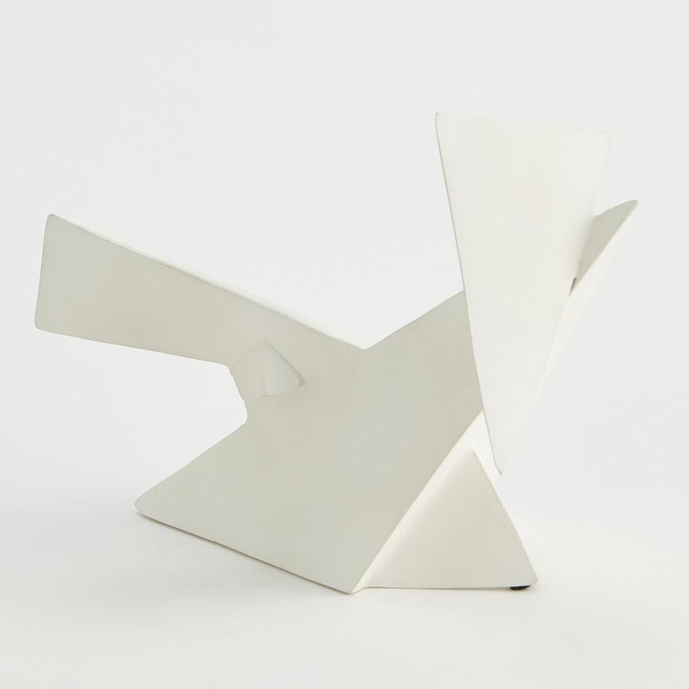 Global Views Angular Outcrop Small White Sculpture