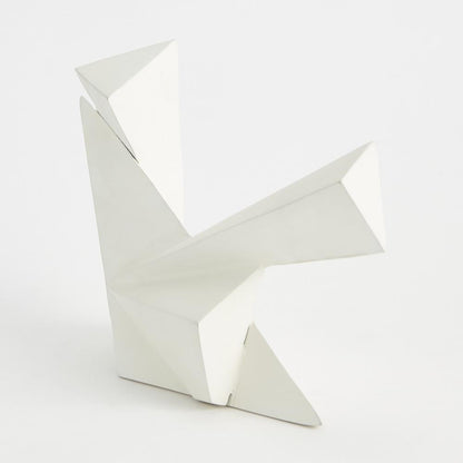 Global Views Angular Outcrop Small White Sculpture