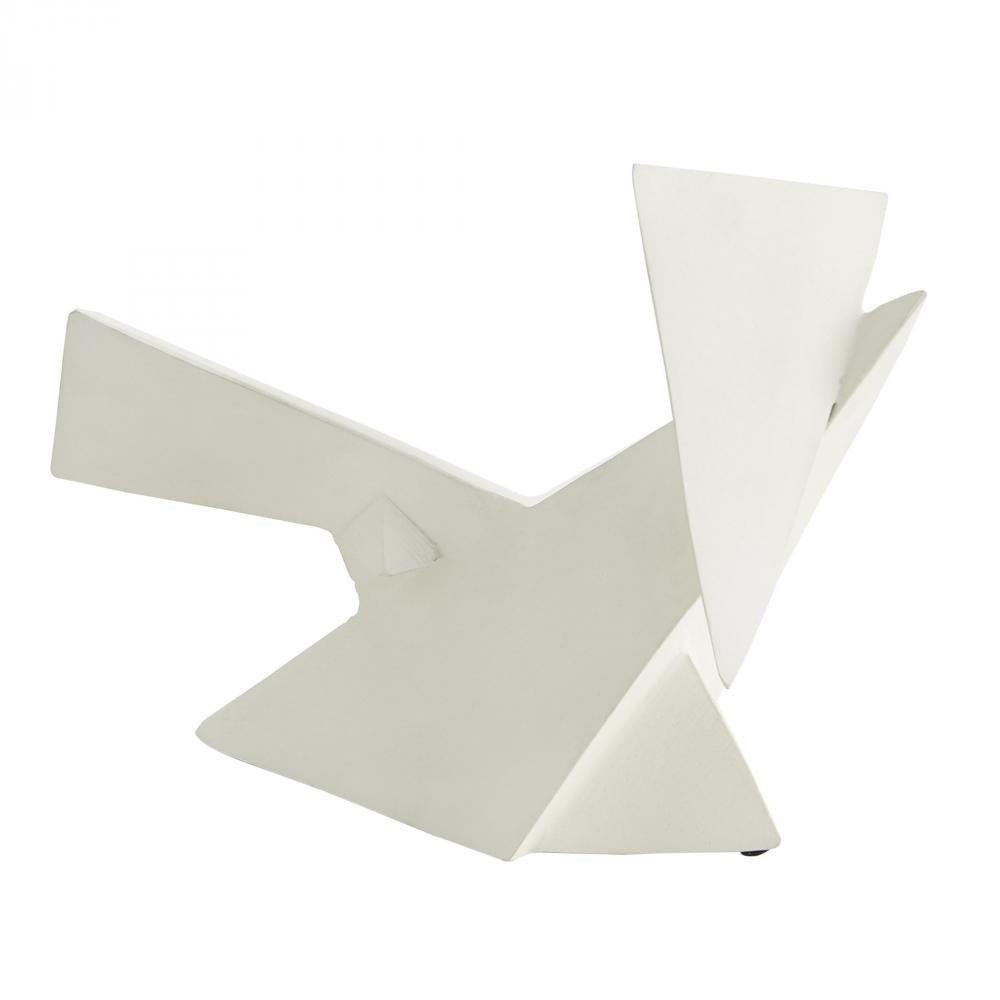 Global Views Angular Outcrop Small White Sculpture