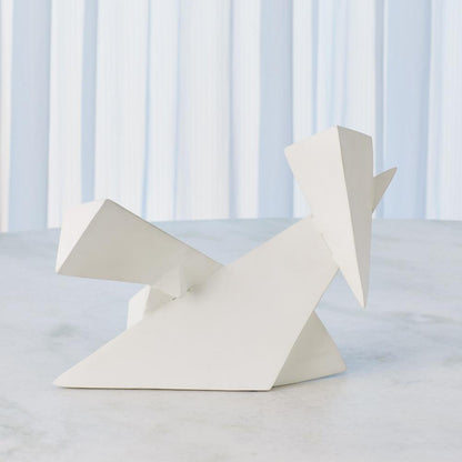 Global Views Angular Outcrop Small White Sculpture