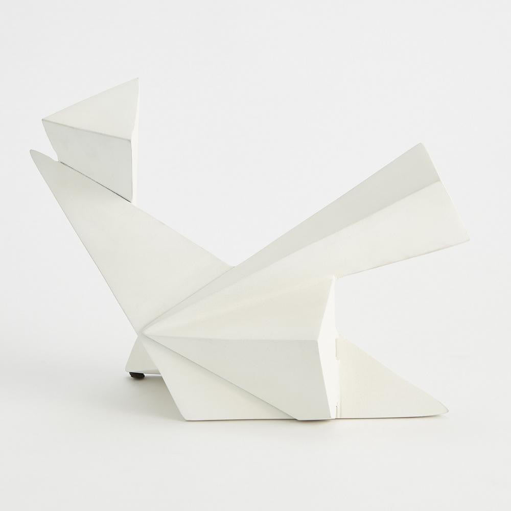 Global Views Angular Outcrop Small White Sculpture