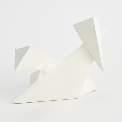 Global Views Angular Outcrop Small White Sculpture