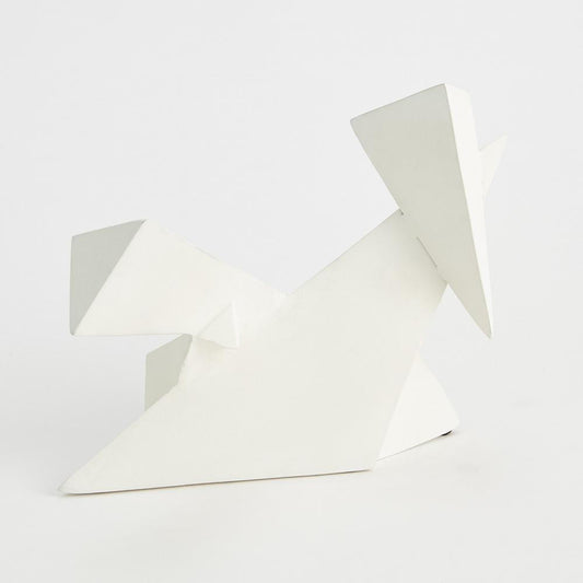 Global Views Angular Outcrop Small White Sculpture