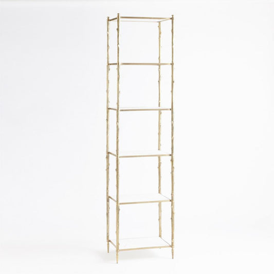 Global Views Arbor  Brass & White Marble Etagere